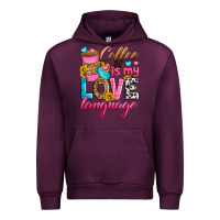Mauve Wine coffee is my love language Urban Hoodie - Zillion Design Studio
