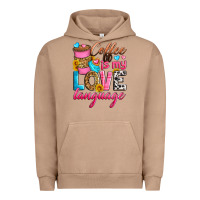 Pigment Burro coffee is my love language Urban Hoodie - Zillion Design Studio