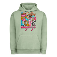 Pigment Oil Green coffee is my love language Urban Hoodie - Zillion Design Studio