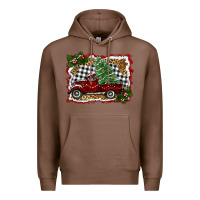 Chestnut christmas truck with tree Premium Hoodie - RanaPortraitStore