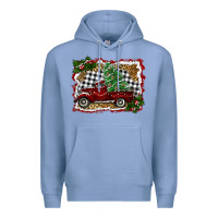 Colony Blue christmas truck with tree Premium Hoodie - RanaPortraitStore
