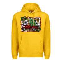 Lemon christmas truck with tree Premium Hoodie - RanaPortraitStore