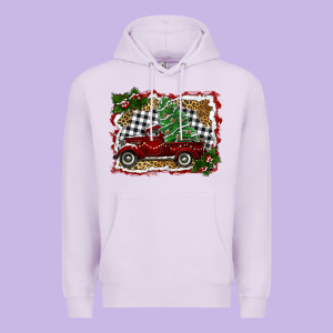 Christmas Truck With Tree Premium Hoodie Designed By Ranaportraitstore