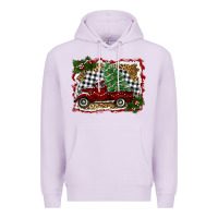 Lilac christmas truck with tree Premium Hoodie - RanaPortraitStore