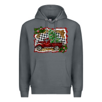 Rock christmas truck with tree Premium Hoodie - RanaPortraitStore