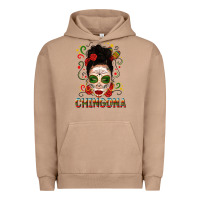 Pigment Burro Mexicana Skull Girl Messy Bun Urban Hoodie - texasbilliewilder