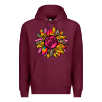 Burgundy race  sunflower Premium Hoodie - Zillion Design Studio