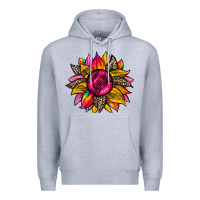 Heather Grey race  sunflower Premium Hoodie - Zillion Design Studio