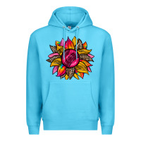 Ocean Blue race  sunflower Premium Hoodie - Zillion Design Studio