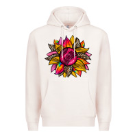 Pale Pink race  sunflower Premium Hoodie - Zillion Design Studio
