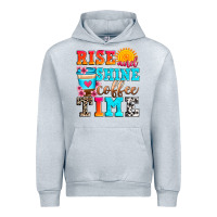 Heather Grey rise and shine coffee time Urban Hoodie - Zillion Design Studio