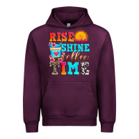 Mauve Wine rise and shine coffee time Urban Hoodie - Zillion Design Studio