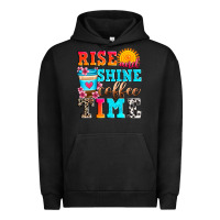 Pigment Black rise and shine coffee time Urban Hoodie - Zillion Design Studio