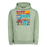 Pigment Oil Green rise and shine coffee time Urban Hoodie - Zillion Design Studio