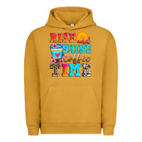 Pigment Peanut Butter rise and shine coffee time Urban Hoodie - Zillion Design Studio