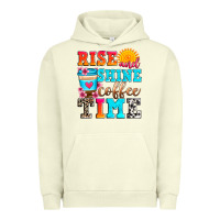 Pigment Pistachio rise and shine coffee time Urban Hoodie - Zillion Design Studio