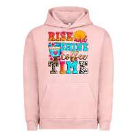 Pigment Salmon rise and shine coffee time Urban Hoodie - Zillion Design Studio
