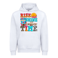 White rise and shine coffee time Urban Hoodie - Zillion Design Studio