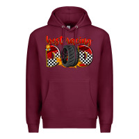 Burgundy best racing dad Premium Hoodie - Zillion Design Studio