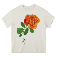 Cream Burst Of Joy Rose Heavy Core Tee - LillyAllenDesigns