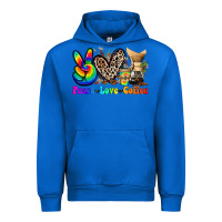 Cobalt peace love  coffee Urban Hoodie - Zillion Design Studio