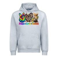 Heather Grey peace love  coffee Urban Hoodie - Zillion Design Studio