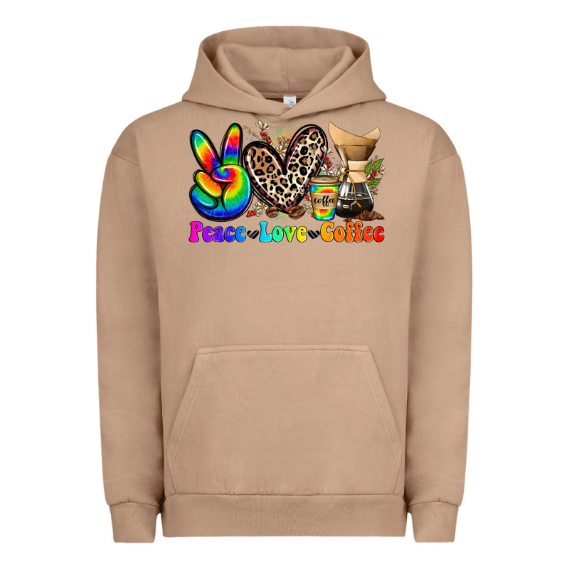 Peace Love  Coffee Urban Hoodie by Zillion Design Studio | Teevron