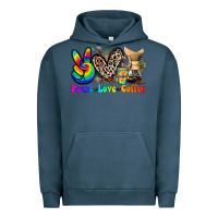 Pigment Midnight Navy peace love  coffee Urban Hoodie - Zillion Design Studio