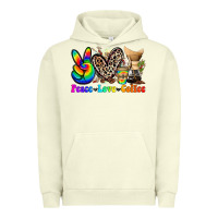 Pigment Pistachio peace love  coffee Urban Hoodie - Zillion Design Studio