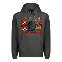 Charcoal Heather with god all things are possible Premium Hoodie - Zillion Design Studio