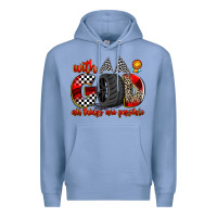 Colony Blue with god all things are possible Premium Hoodie - Zillion Design Studio