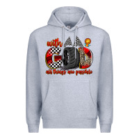 Heather Grey with god all things are possible Premium Hoodie - Zillion Design Studio
