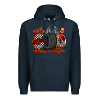 Navy with god all things are possible Premium Hoodie - Zillion Design Studio