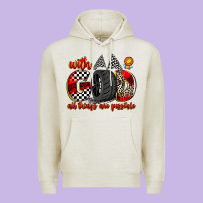 With God All Things Are Possible Premium Hoodie Designed By Zillion Design Studio