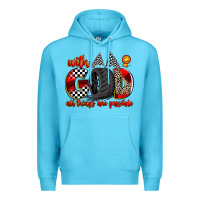 Ocean Blue with god all things are possible Premium Hoodie - Zillion Design Studio