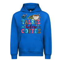 Cobalt no talkie before coffee Urban Hoodie - Zillion Design Studio