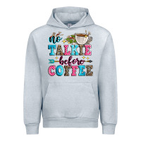 Heather Grey no talkie before coffee Urban Hoodie - Zillion Design Studio