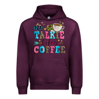 Mauve Wine no talkie before coffee Urban Hoodie - Zillion Design Studio