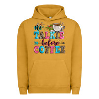Pigment Peanut Butter no talkie before coffee Urban Hoodie - Zillion Design Studio