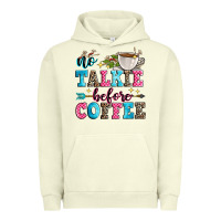 Pigment Pistachio no talkie before coffee Urban Hoodie - Zillion Design Studio