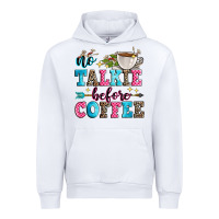 White no talkie before coffee Urban Hoodie - Zillion Design Studio
