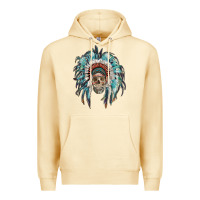 Pina Colada indian headdress with native american skull Premium Hoodie - RanaPortraitStore