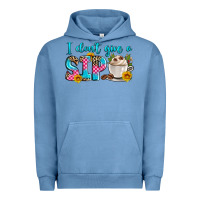 Pigment Pebble Blue i don't give a sip Urban Hoodie - Zillion Design Studio