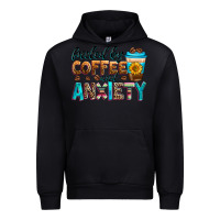Black fueled by coffee and anxiety Urban Hoodie - Zillion Design Studio