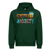 Forest Green fueled by coffee and anxiety Urban Hoodie - Zillion Design Studio