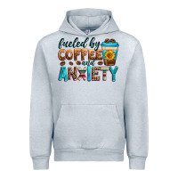 Heather Grey fueled by coffee and anxiety Urban Hoodie - Zillion Design Studio