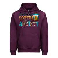 Mauve Wine fueled by coffee and anxiety Urban Hoodie - Zillion Design Studio