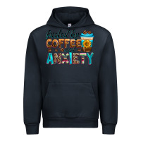 Navy fueled by coffee and anxiety Urban Hoodie - Zillion Design Studio