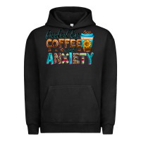 Pigment Black fueled by coffee and anxiety Urban Hoodie - Zillion Design Studio