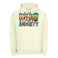 Pigment Pistachio fueled by coffee and anxiety Urban Hoodie - Zillion Design Studio